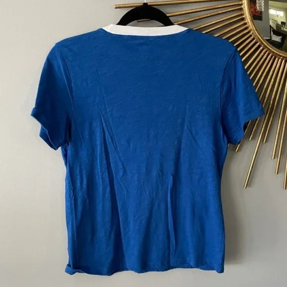NEW J Crew It's Better By The Beach Ringer Cotton Tee L NWT - Picture 5 of 6